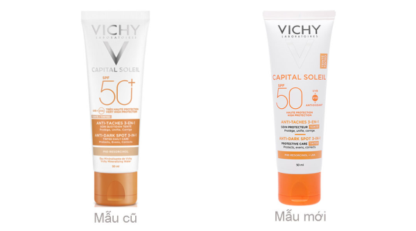 Kem Chống Nắng VICHY Capital Soleil SPF50+ Anti Dark Spot 3-IN-1 50ml (Có Màu)